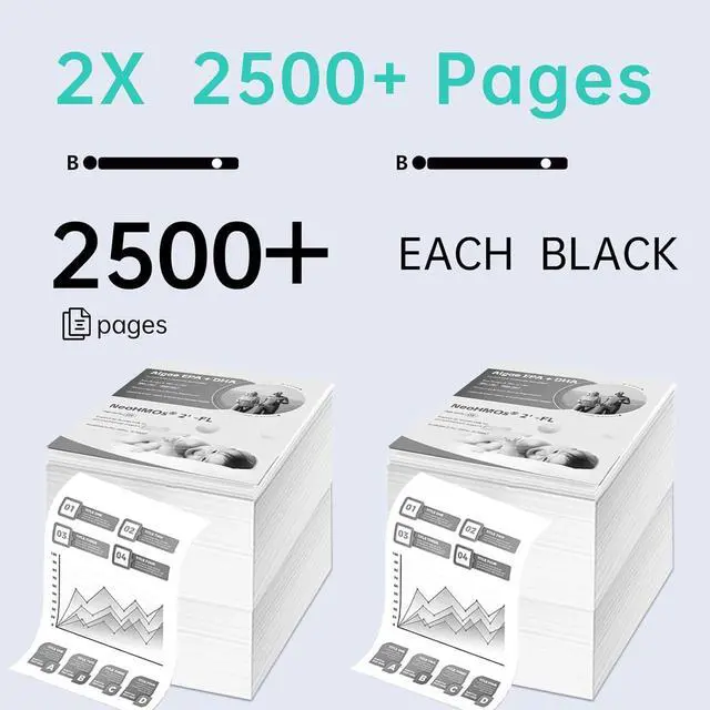 Alt view image 3 of 6 - 936e 936XL Black Ink Cartridges Combo Pack Compatible with HP 936e 936 Black Ink Cartridges for OfficeJet 9122e; OfficeJet Pro 9110b, 9125e, 9128e, 9135e; OfficeJet Pro Wide Format 9700 (2 Black)