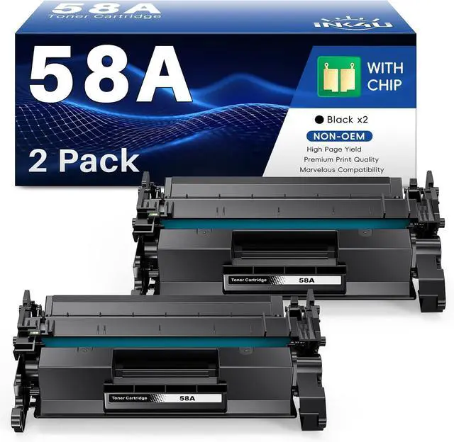 Main image of INK4U 58A Toner Cartridge Black Compatible Replacement for 58A CF258A Toner Cartridge 58X CF258X for LaserJet Pro M404dn M404dw M404n, MFP M428fdw M428dw M428fdn Printer (Black 2-Pack)