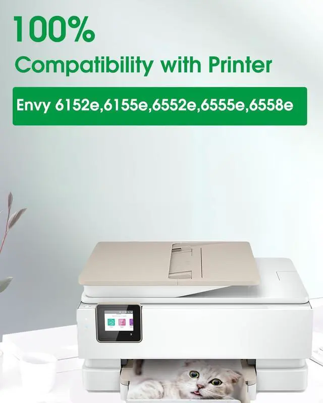 Alt view image 2 of 6 - 68 Ink Cartridges Combo 2-Pack Black Tri-Color Replacement for HP 68 68e Ink Compatible with HP Envy 6152e 6155e 6552e 6555e 6558e Printer 6100e 6500e All-in-One Inkjet Copy 6L6S2TN