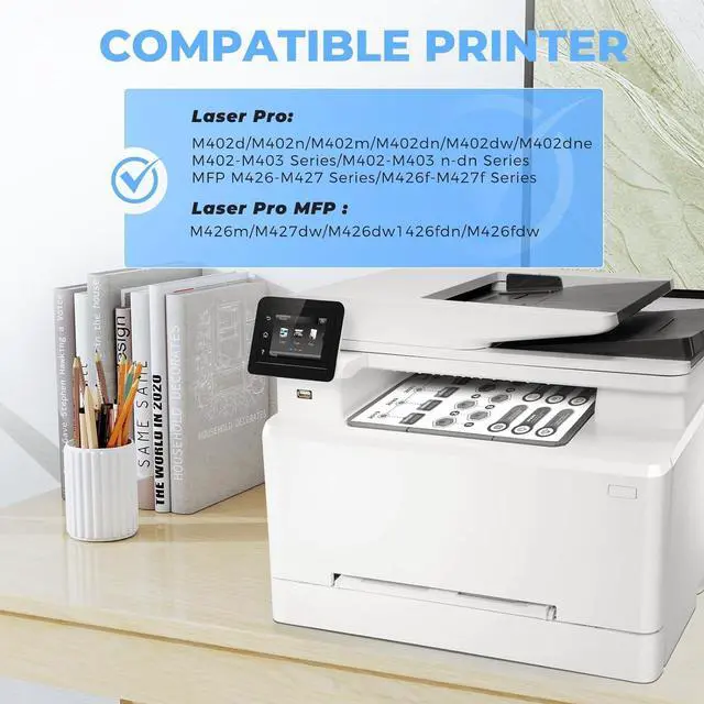 Alt view image 2 of 7 - 26A CF226A Toner Black 2-Pack Pro M402n M426fdw Replacement for HP 26A 26X CF226X CF226A Black Toner Cartridges with Chip for Laserjet Pro M402n M426fdw M402dn M402dw M402m MFP M427dw M426dw M426fdn