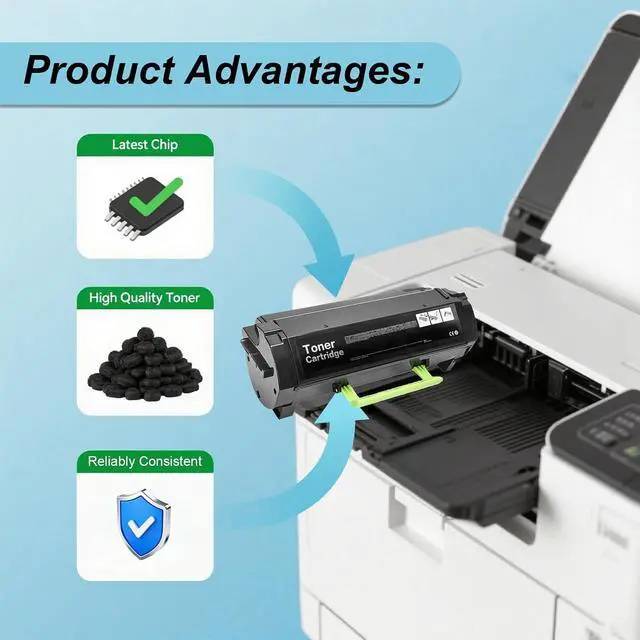 Alt view image 4 of 6 - MX-B46T MXB46T Toner Cartridge Compatible for Sharp MX-B467F MX-B467P Printers (1 Black)