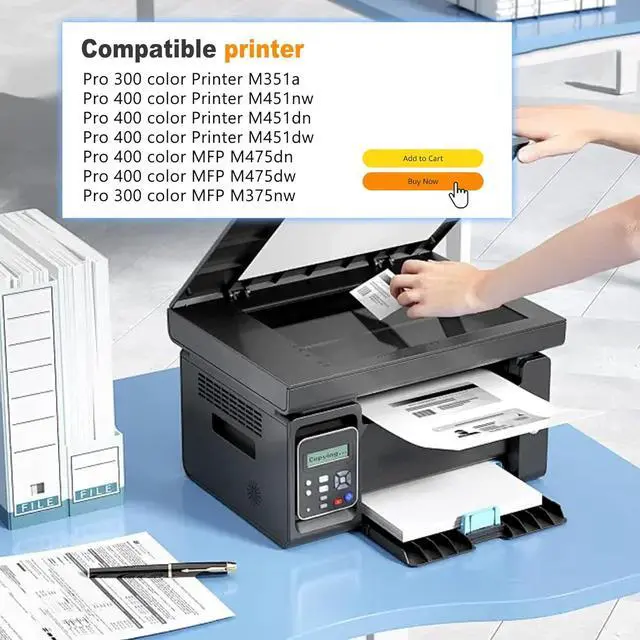 Alt view image 2 of 6 - 1 Pack 305A / CE411A Cyan Toner Cartridge, High Yield 2,800 Pages, Replacement for HP 305A / CE411A Color Pro 300 Color M351a MFP M375nw Pro 400 M451nw M451dn M451dw Printer