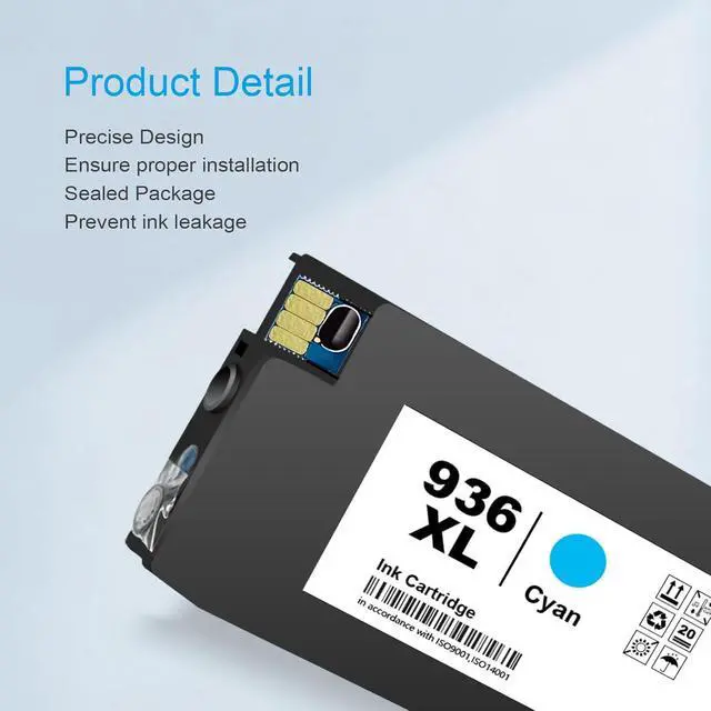 Alt view image 5 of 7 - 936e 936XL Ink Cartridge Replacement for Hp 936 Ink Cartridges Combo Pack for HP OfficeJet Pro 9125e 9120e 9730e 9135e 9122e 9128e 9110b 9120b 9130b 9130e Printers (4 Pack)