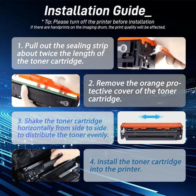 Alt view image 6 of 6 - 206X Black Toner Cartridge Replacement for HP 206X W2110X Toner for Color Laser Pro MFP M283fdw M283cdw M283fdn M282nw Color Laser Pro M255dw M255nw M283 M282 M255 Series Printer (2 Pack)