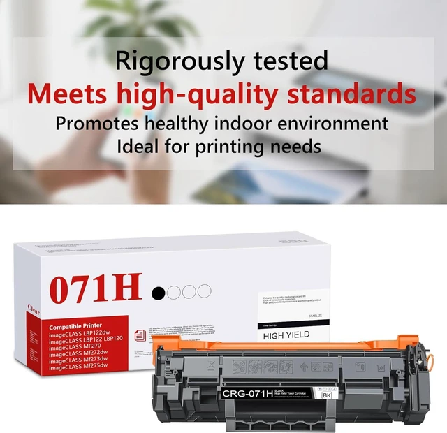 Alt view image 6 of 7 - 071H CRG071H High Capacity Toner Cartridge Replacement for Canon 071 Black Toner Cartridge for Imageclass LBP122dw LBP122 LBP120 MF270 MF273dw MF272dw MF275dw Printer (Black, 2Pack)
