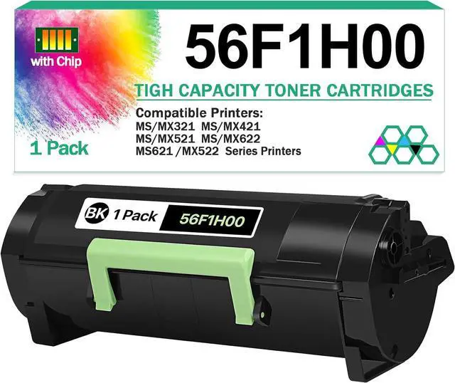 Main image of for Lexmark 56F1H00 Black Toner Cartridge,15,000 Pages High Cartridge Compatible MS321,MX321,MS421,MX421,MS521,MX521,MS622,MX622,MS621,MX522 Printers,Replaceable 56F1000,56F1X00,56F1U00 Ink Cartridge