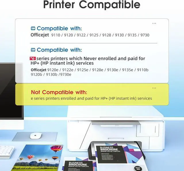 Alt view image 2 of 6 - 936XL 936e 936 Ink Cartridges Combo Pack with Chip Compatible for HP 936 Ink Cartridges Work with Officejet Pro 9125e 9110 9120e 9130e 9720 9730e 9122 9128 Printer (4 Pack)