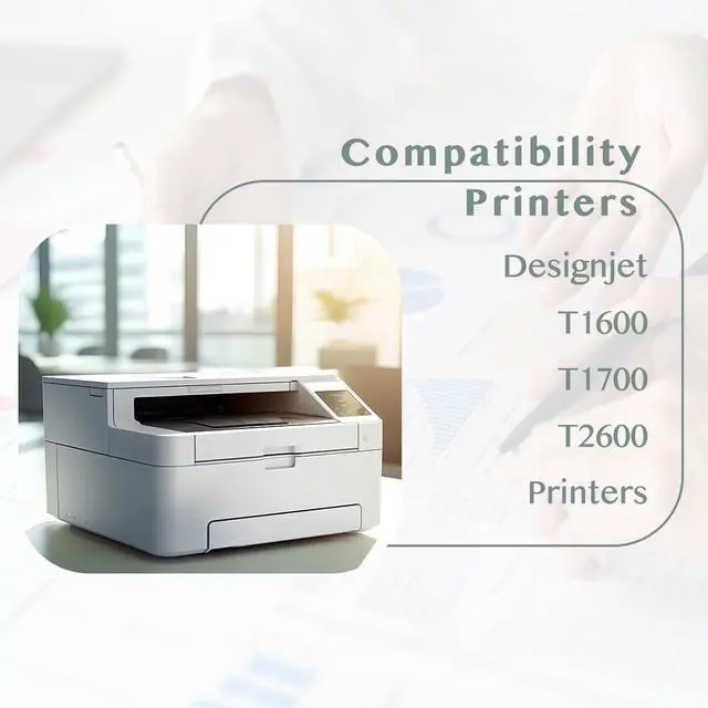 Alt view image 3 of 6 - Compatible Designjet 730 Ink Replacement for HP 730 Photo Black High Yield Ink Cartridge P2V73A for Designjet T1600 T1700 T2600 Printer (1 Pack)