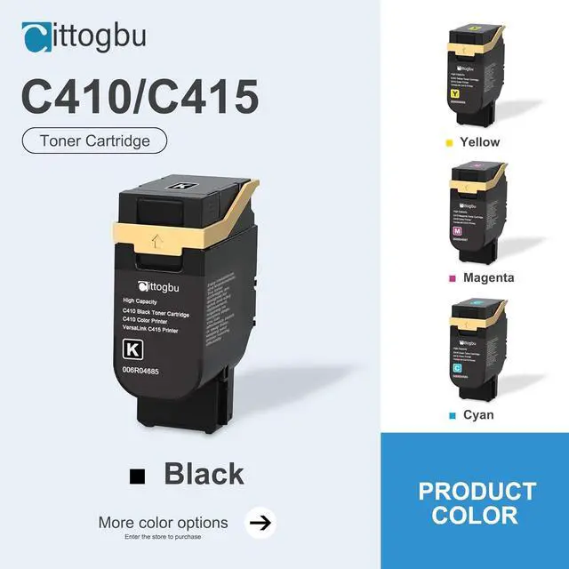 Alt view image 2 of 6 - C410/C415 Cyan High Capacity Toner Cartridge - 1 Pack C410/C415 Ink Cartridge 006R04686 Toner Replacement for Xerox C410 C410DN VersaLink C415 C415DN Printer