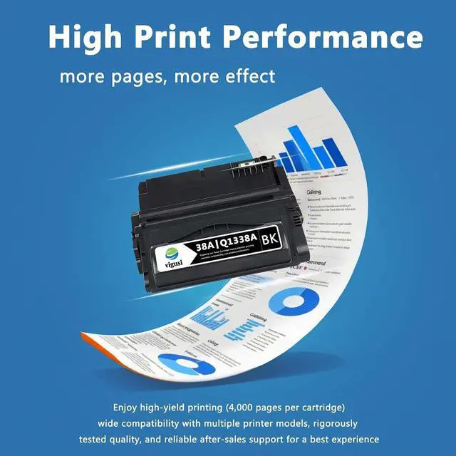 Alt view image 4 of 6 - Q1338A 38A Toner Cartridge 1Pack Replacement for HP 38A Laser 4200 Printers