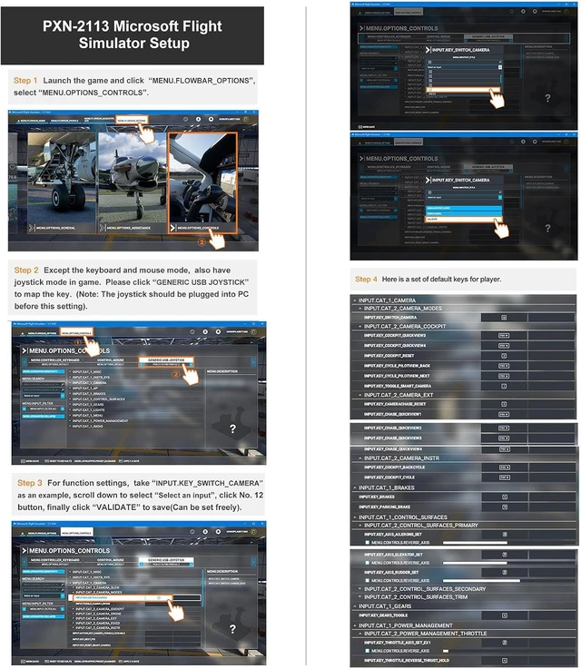 Alt view image 4 of 7 - 2113PRO PC Joystick USB Gaming Flight Simulator Controller Flight Stick