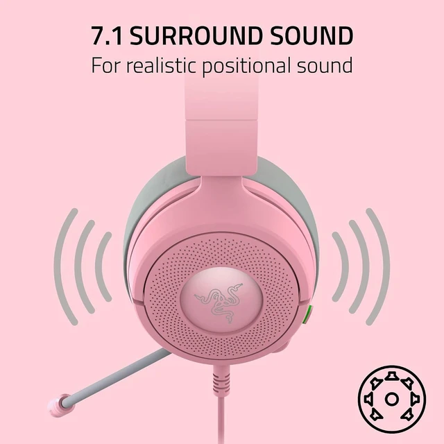 Alt view image 5 of 7 - Kraken Kitty V3 X Wired Gaming Headset, Kitty Ears, Pink