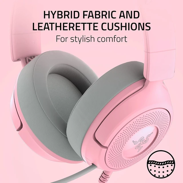 Alt view image 7 of 7 - Kraken Kitty V3 X Wired Gaming Headset, Kitty Ears, Pink