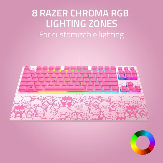 Alt view image 7 of 7 - Ornata V3 TKL Gaming Keyboard, Hello Kitty Friends Edition