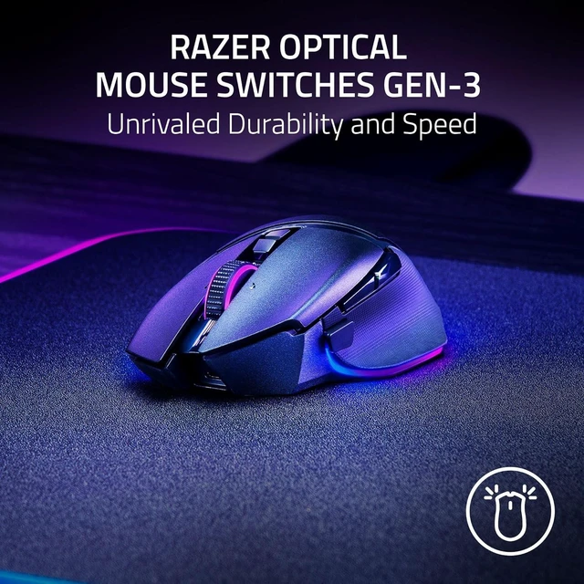 Alt view image 2 of 4 - Razer - Basilisk V3 Pro 35K Optical Wireless Gaming Mouse with HyperScroll Tilt Wheel - Black