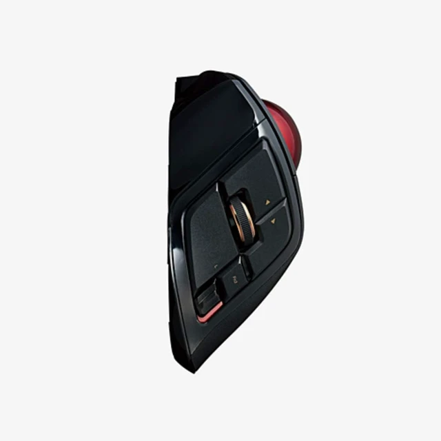 Alt view image 2 of 4 - ELECOM DEFT PRO Trackball Mouse, Wired, Wireless, Bluetooth, Finger Control, Ergonomic Design, 8-Button Function, Optical Gaming Sensor, Smooth Red Ball, Windows11, MacOS(M-DPT1MRBK)