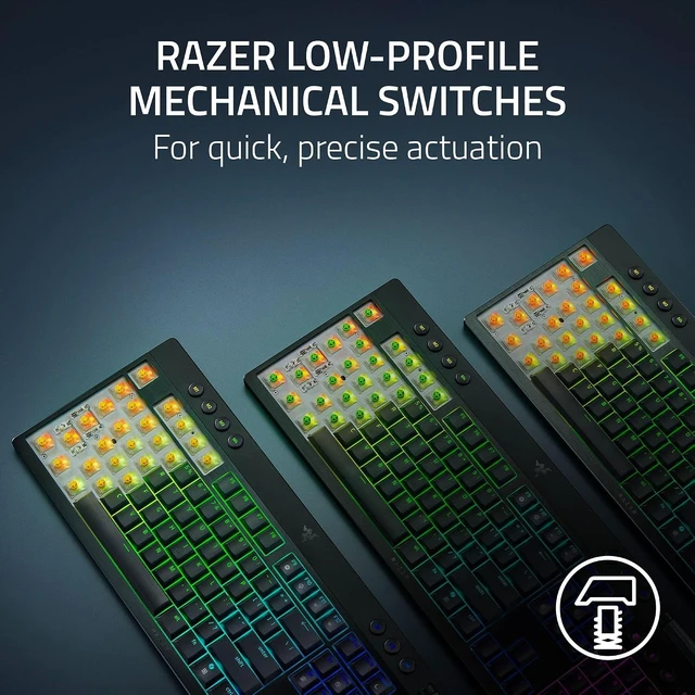 Alt view image 4 of 4 - Razer - BlackWidow V4 Low-profile HyperSpeed Wireless TKL Mechanical Orange Tactile Switch Gaming Keyboard with Chroma RGB - Black