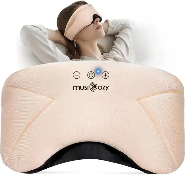 Alt view image 3 of 7 - MUSICOZY Bluetooth 5.4 Sleep Headphones Headband, Zipper Washable Eye Mask with HD Stereo Speakers + Wireless Sports Headband, 14H Playtime Music Headphones for Sleeping, Running, Travel, Meditation
