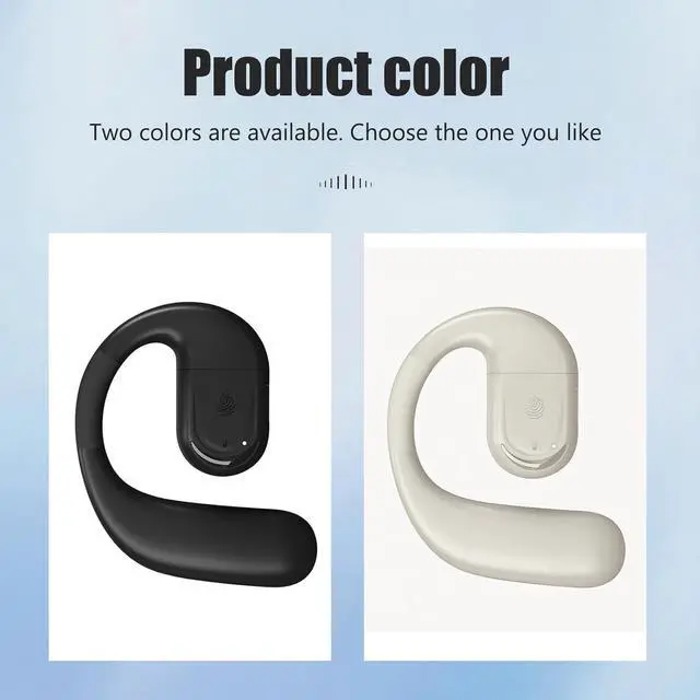 Alt view image 3 of 7 - Single Ear Hook Earphone Over Ear Headphone Bluetooth 5.4 36H Long Battery Life, Soft Silicone Rotatable earpiece, Type-C Fast Charging IPX5 Resistant for Active Sport Lifestyle 78-5