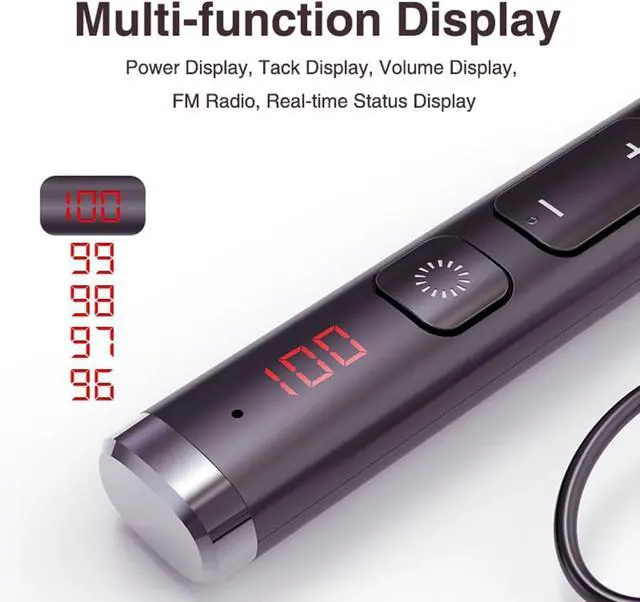 Alt view image 4 of 7 - Neckband Bluetooth Headphones Wireless Earbuds with Mic in-Ear Magnetic Neckband Earphone,HiFi Stereo Deep Bass Noise Cancellation Headsets,60 Hours Playtime for Sports Music Phone Call, Black