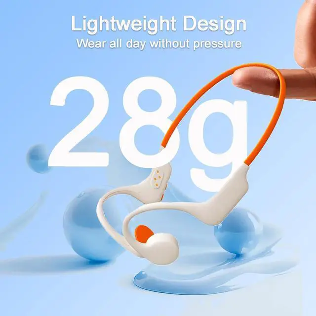 Alt view image 4 of 7 - Bone Conduction Headphones 5.3 Open Ear Headphones,Bone Conduction Earphones IPX8 Waterproof Built-in 32GB MP3,with Mic,8 Hours Battery Life Waterproof Headphones for Swimming,Running White