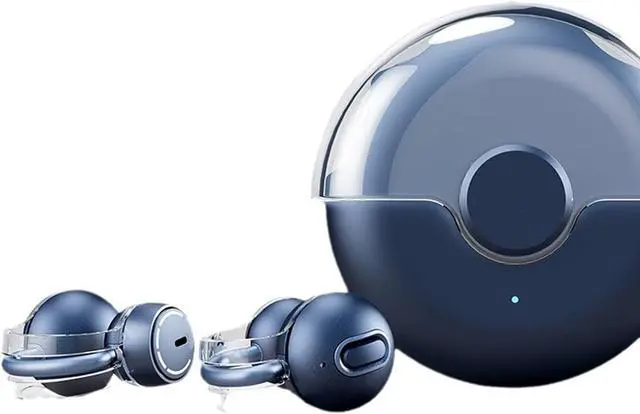 Main image of Open Ear Clip Headphones Clip on Earbuds Open Ear Headphones Wireless Bluetooth Lightweight Ipx5 Waterproof Design Built-In Mic With Ear Hooks 56 Hour Playtime Charging Case For Running Fitness blue