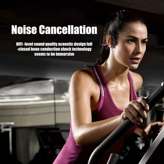 Alt view image 5 of 6 - bone conduction headphones bone conducting headphones wireless bluetooth titanium open ear bone conduction headphones wireless with IPX8 waterproof 16GB memory offline use headphones for gym (K7Blue)