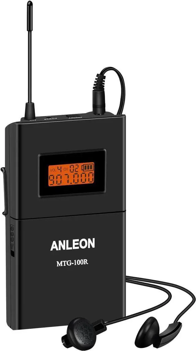 Alt view image 3 of 4 - Anleon 902mhz-927mhz Tour Guide Wireless System Church System (1 Transmitter 3 Receivers)