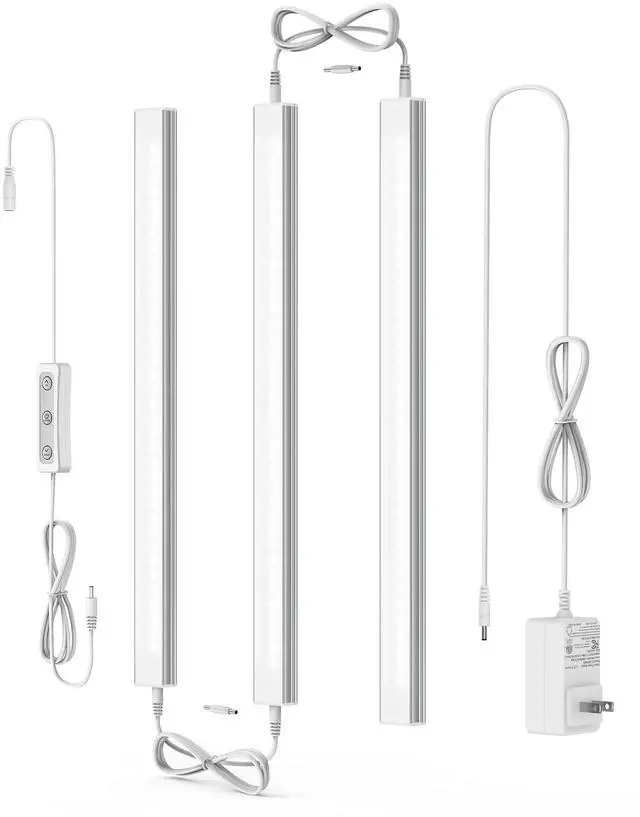 Main image of Under Cabinet Lighting, 4500K Daylight, 3 Pack 12 inch Linkable
