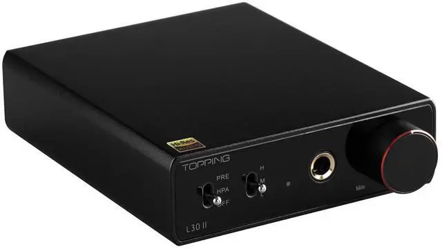 Main image of TOPPING L30II NFCA Linear Headphone Amp - 6.35mm Jack 3.5mm Adaptor RCA Input and Output 37Vpp high Output Voltage Mini HiFi Amp Audio Hi-Res Preamplifier (Black)