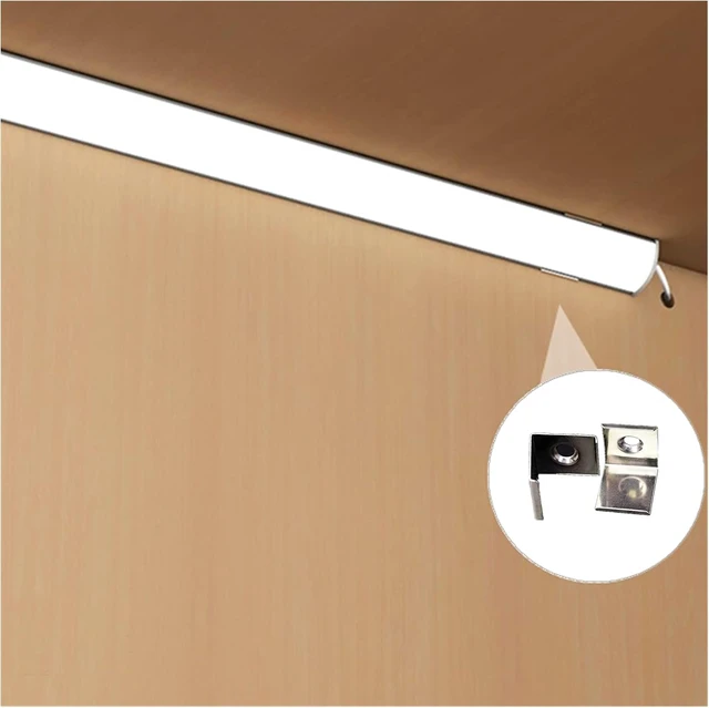 Alt view image 7 of 7 - 3.28ft V-Shape UV Resistant LED Strip Channel Diffuser, 10-Pack Aluminum Profiles with Frosted Cover & Corner Connector for Cabinet, Stairs, Wall & Outdoor (3.28FT, 10)
