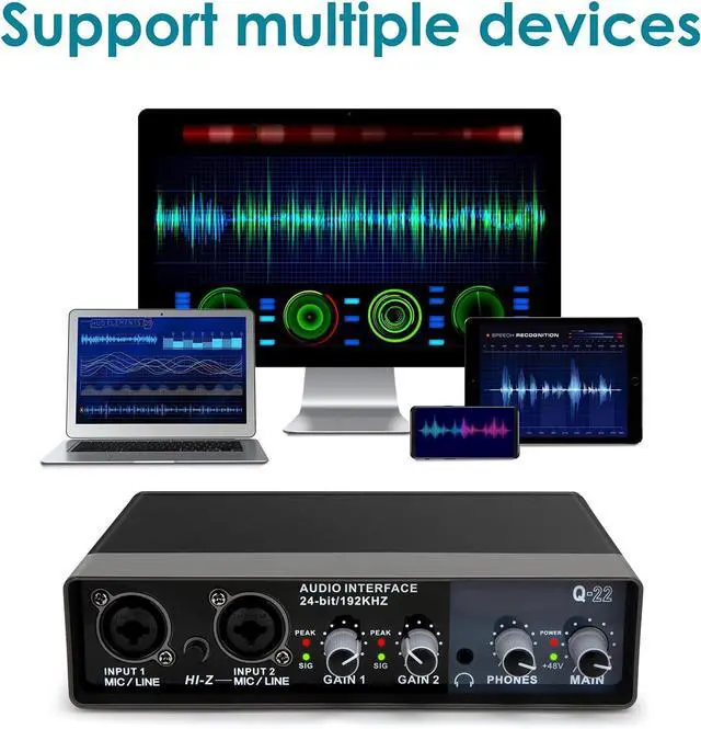 Alt view image 2 of 7 - USB Audio Interface for Recording Music, AudioBox Mic Preamps 48v 2 Channel for Streaming and Podcasting Recording