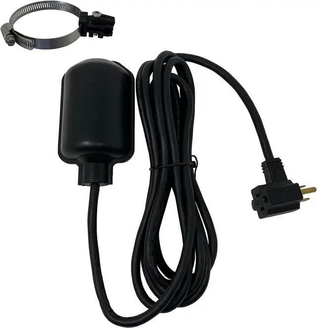 Main image of Sump Pump Tethered Float Switch, Universal Float Switch Replacement with Piggyback Plug for Sewage and Sump Pump, Superior Backup Float Switch with Reliable Water Level Sensor - 20 foot cord