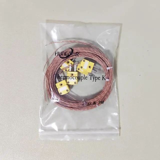 Alt view image 6 of 6 - 5pcs Pack High Accuracy K Type Mini-Connector Thermocouple Temperature Probe Sensor, 3 Meters Long Measure Range -50°C~482°C (-58°F~899°F)