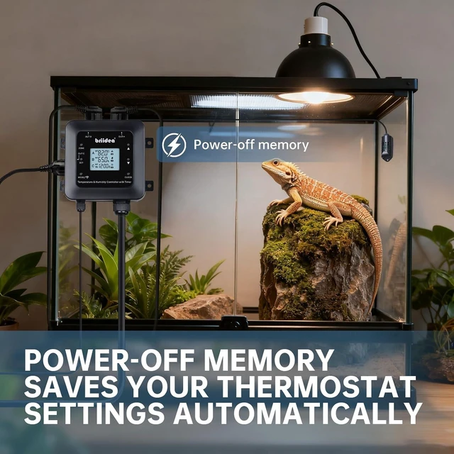 Alt view image 5 of 7 - 3-in-1 Smart WiFi Temperature & Humidity Controller with Timer Outlet Reptile Thermostat Hygrostat, Dual-Band 2.4G/5G App Control for Greenhouse, Incubator, Mushroom & Homebrew