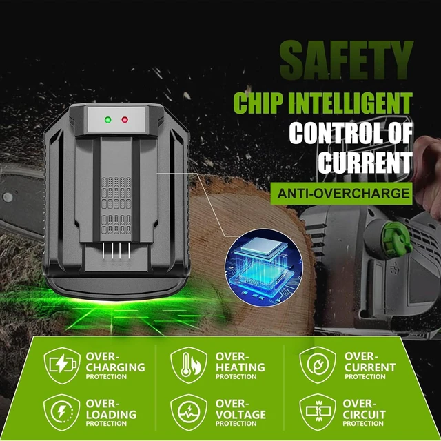 Alt view image 4 of 7 - Faster!! CH2100 4.0A Rapid Charger, Replacement for EGO 56V Chargers CH3200/CH5500/CH7000/CH2800D, Fits EGO 56-Volt Power+ Li-ion Batteries BA2800/BA4200/BA1400/BA2240/BA1120/BA4480T