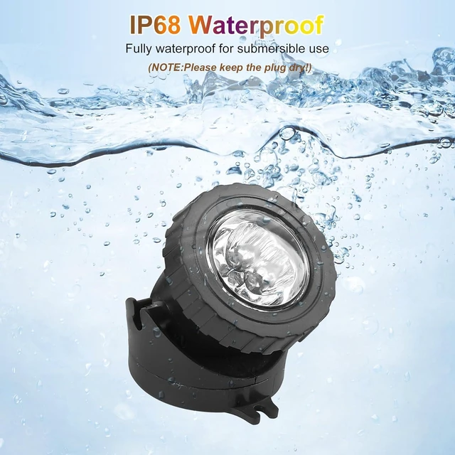 Alt view image 5 of 7 - RGB Underwater Pond Lights Super Bright Submersible LED Fountain Spotlights, Bluetooth APP Control, IP68 Waterproof for Fish Tank, Garden, Yard, Pool (Set of 6)