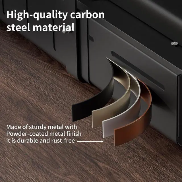 Alt view image 5 of 7 - Under Desk Cable Management Tray, Expandable 25.2"38.6" Heavy Duty Carbon Steel with Clamp, Under Desk Cable Management for Desk, Home Office & Standing Desk, No Drill Installation, Black