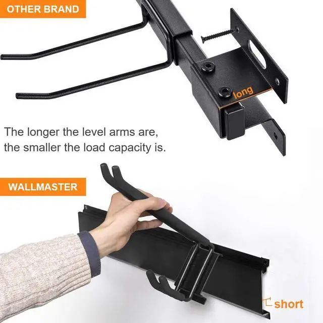 Alt view image 3 of 7 - Wallmaster Garage Tool Storage Rack, Wall Mounted Garden Tool Organizer