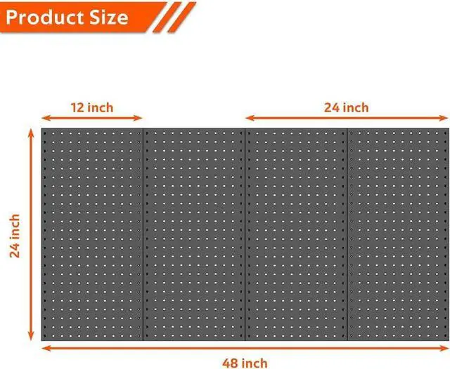 Alt view image 2 of 6 - Ultrawall Metal Pegboard Wall Panels, Peg Boards for Garage Tool Storage