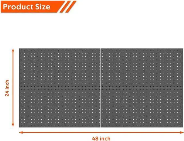 Alt view image 3 of 6 - Ultrawall Metal Pegboard Wall Panels, Peg Boards for Garage Tool Storage