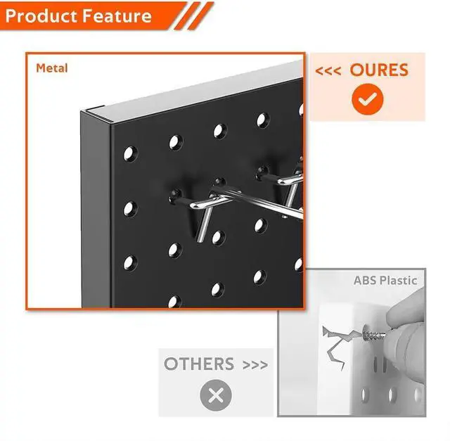 Alt view image 4 of 6 - Ultrawall Metal Pegboard Wall Panels, Peg Boards for Garage Tool Storage