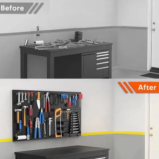 Alt view image 5 of 6 - Ultrawall Metal Pegboard Wall Panels, Peg Boards for Garage Tool Storage