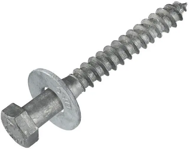 Main image of 3/8 x 3 (50 Pack) Lag Screw Kit, 50 Screws and 50 washers, Hot Dip Galvanized, Meets ASME B18.2.1 Industrial/Commercial Grade by