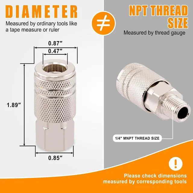 Alt view image 2 of 6 - 67Pcs Air Coupler and Plug Kit,1/4 Inch NPT Air Tool Fittings Set, Quick Connect Air Hose Fittings Air Compressor Accessories