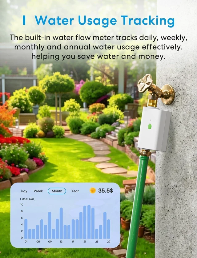 Alt view image 6 of 7 - WiFi Garden Hose Water Timer with Rain Skip & Hub, IP65