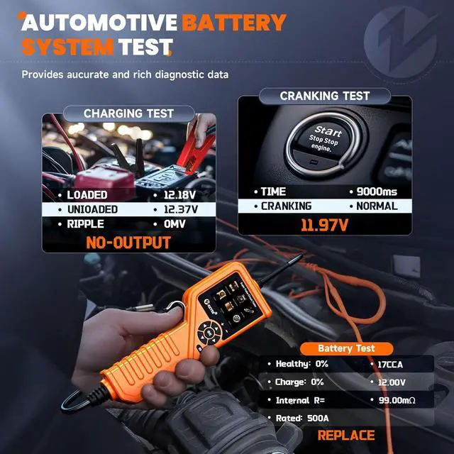 Alt view image 3 of 7 - KM601 Power Circuit Probe Kit, 12V-24V Automotive Circuit Tester with Fuel Injector, Battery Test, Multimeter, Oscilloscope, Short Circuit Finder, Component Activator, Current Probe, 30FT Cable