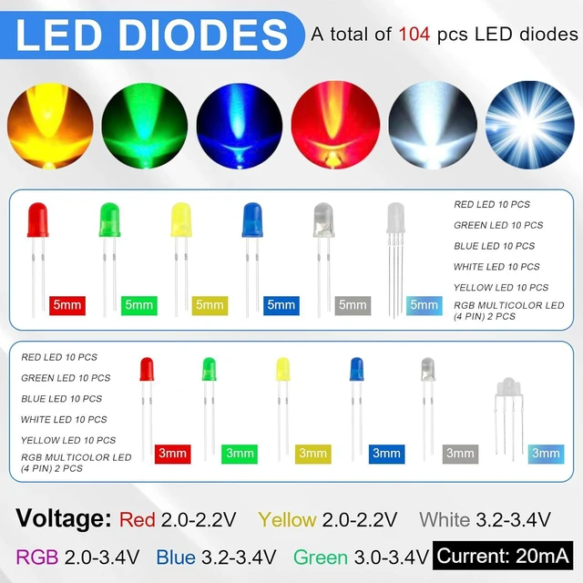 Alt view image 2 of 7 - 1780 Pcs DIY Electronic Component Kit with Resistors, Capacitors, LED Diodes, Transistors, Dupont Wire, Breadboard, PCB, Potentiometer, Triode, IC, Crystal Oscillator, Buzzer, Switch, Motor & Speaker