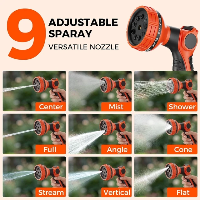 Alt view image 5 of 7 - Retractable Wall-Mounted Garden Hose Reel, 82ft 1/2 in, Automatic Rewind, Any-Length Lock & Spray Nozzle