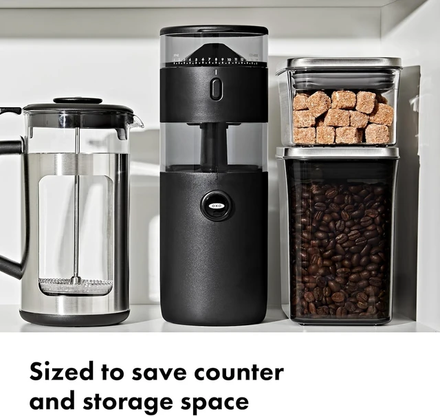 Alt view image 2 of 7 - Brew Compact Conical Burr Electric Coffee Bean Grinder - 50g Capacity